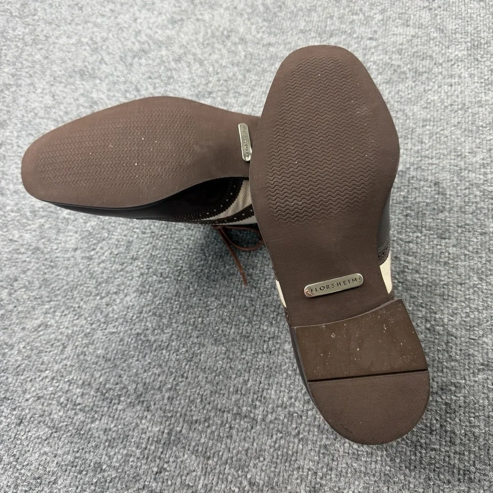 Florsheim‎ Limited Spectator Wingtip Oxford Shoes Mens 7D Brown Cream